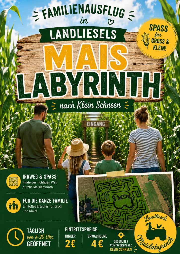 Landliesels Maislabyrinth in Klein Schneen